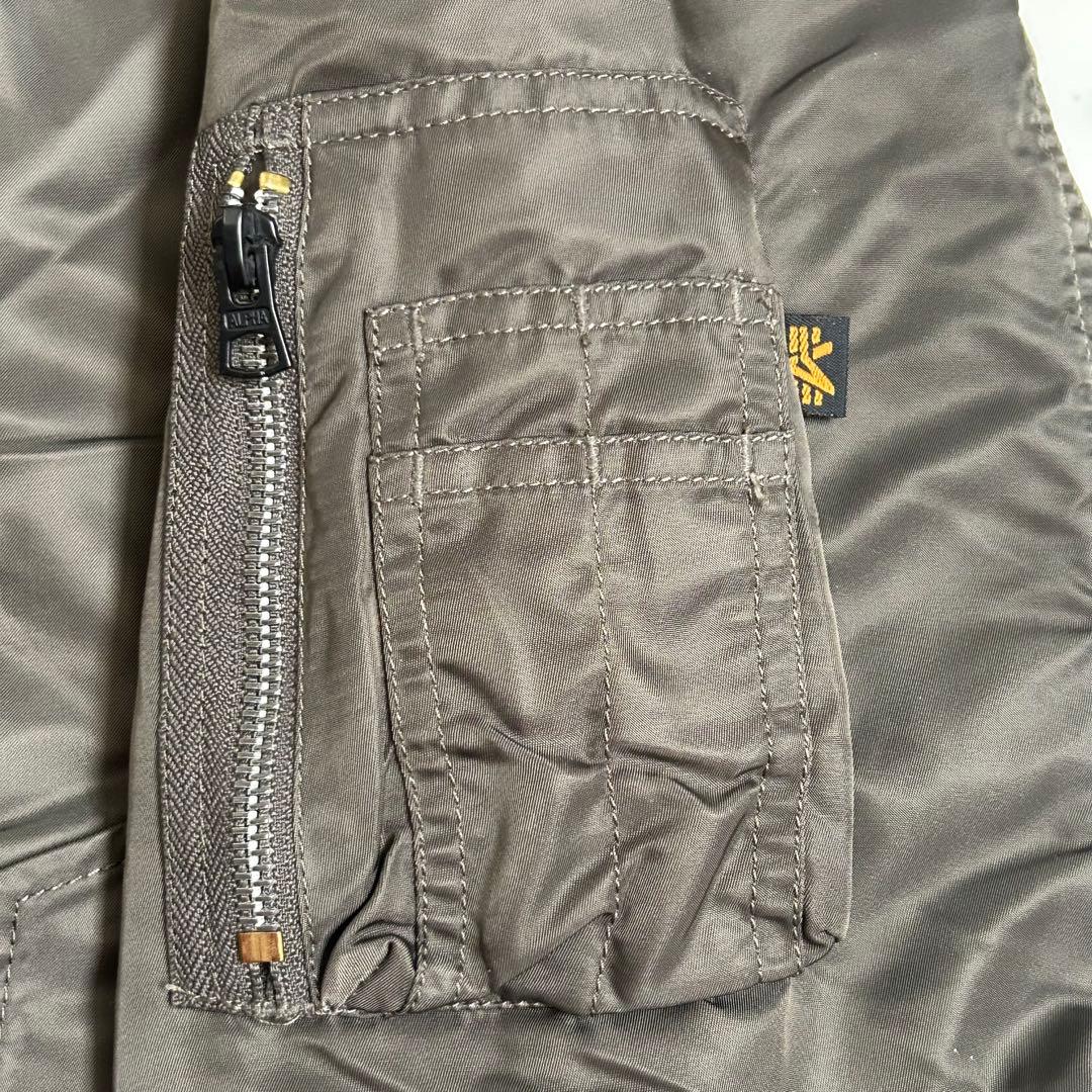 【大人気】ALPHA INDUSTRIES MA-1 00s セージグリーン　L