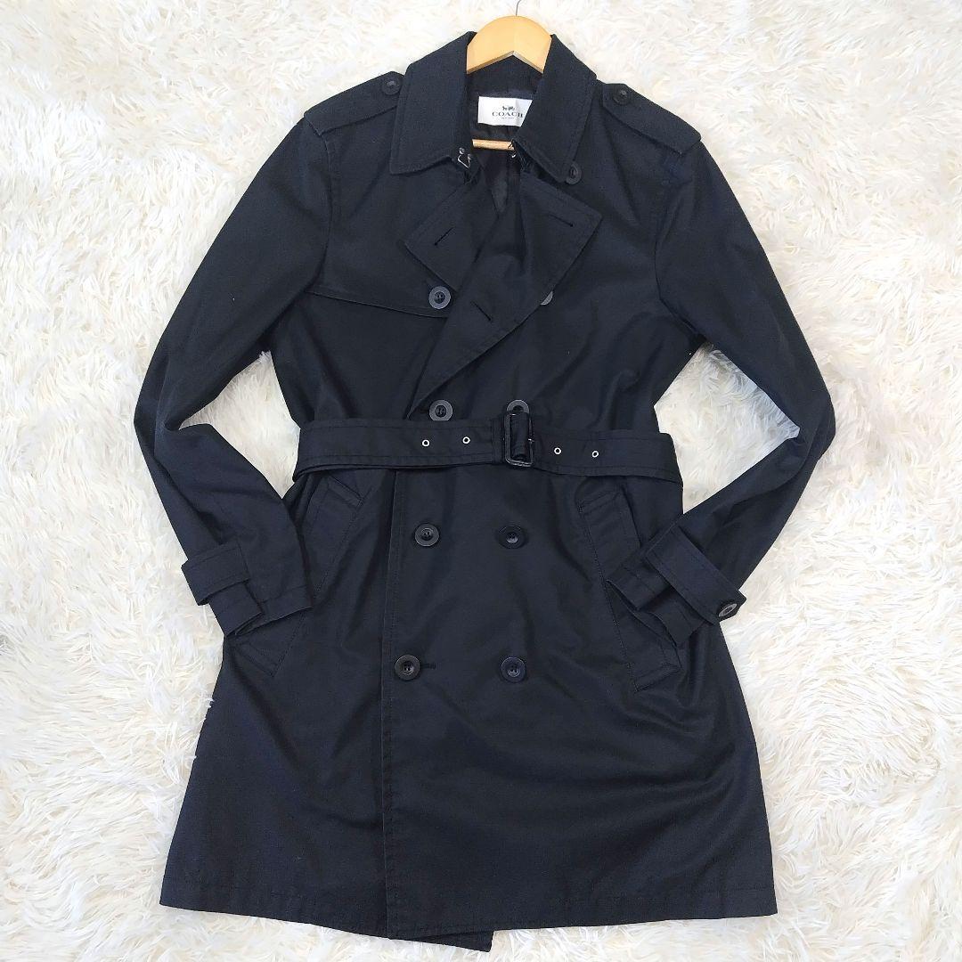 【極美品】コーチ トレンチコート ブラック L相当