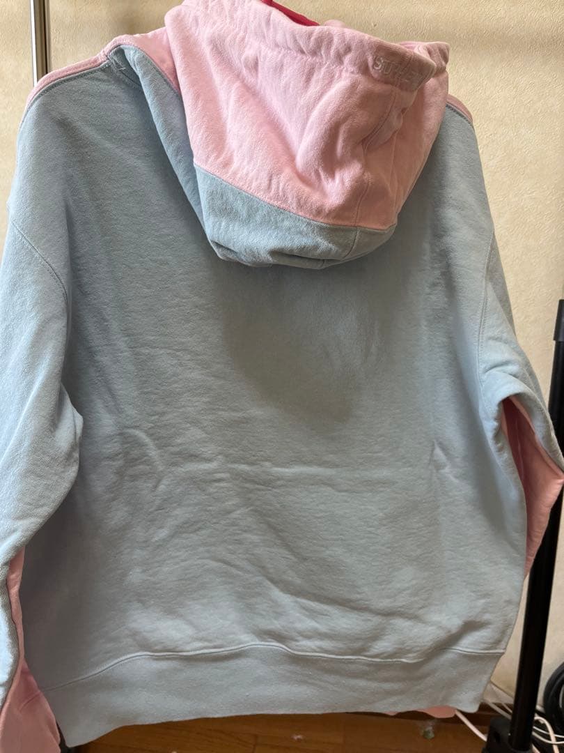 Supreme 21AW Sロゴフード付きパーカー ピンク/水色