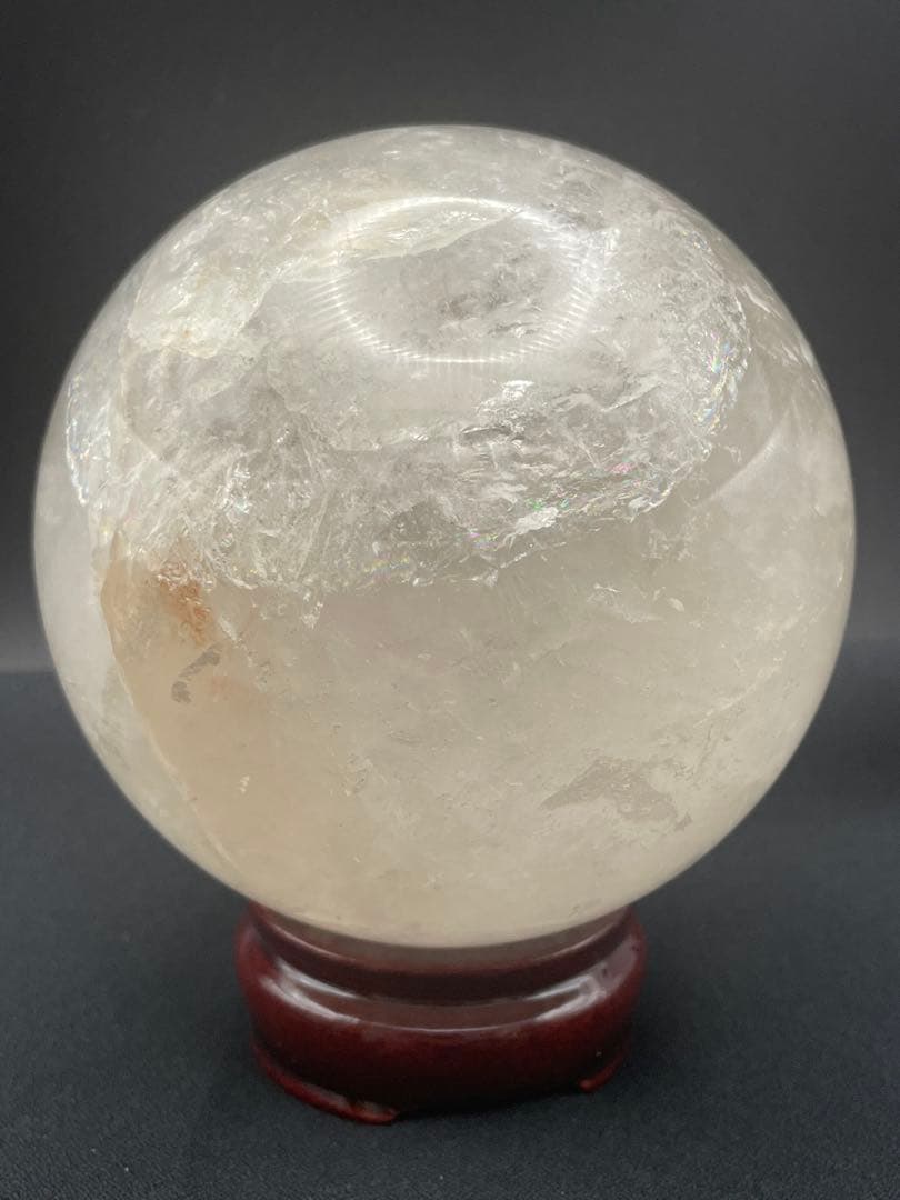 【ヒマラヤ水晶】丸玉 虹入り 約98㎜ 約1,355g 天然石 セール開催中！