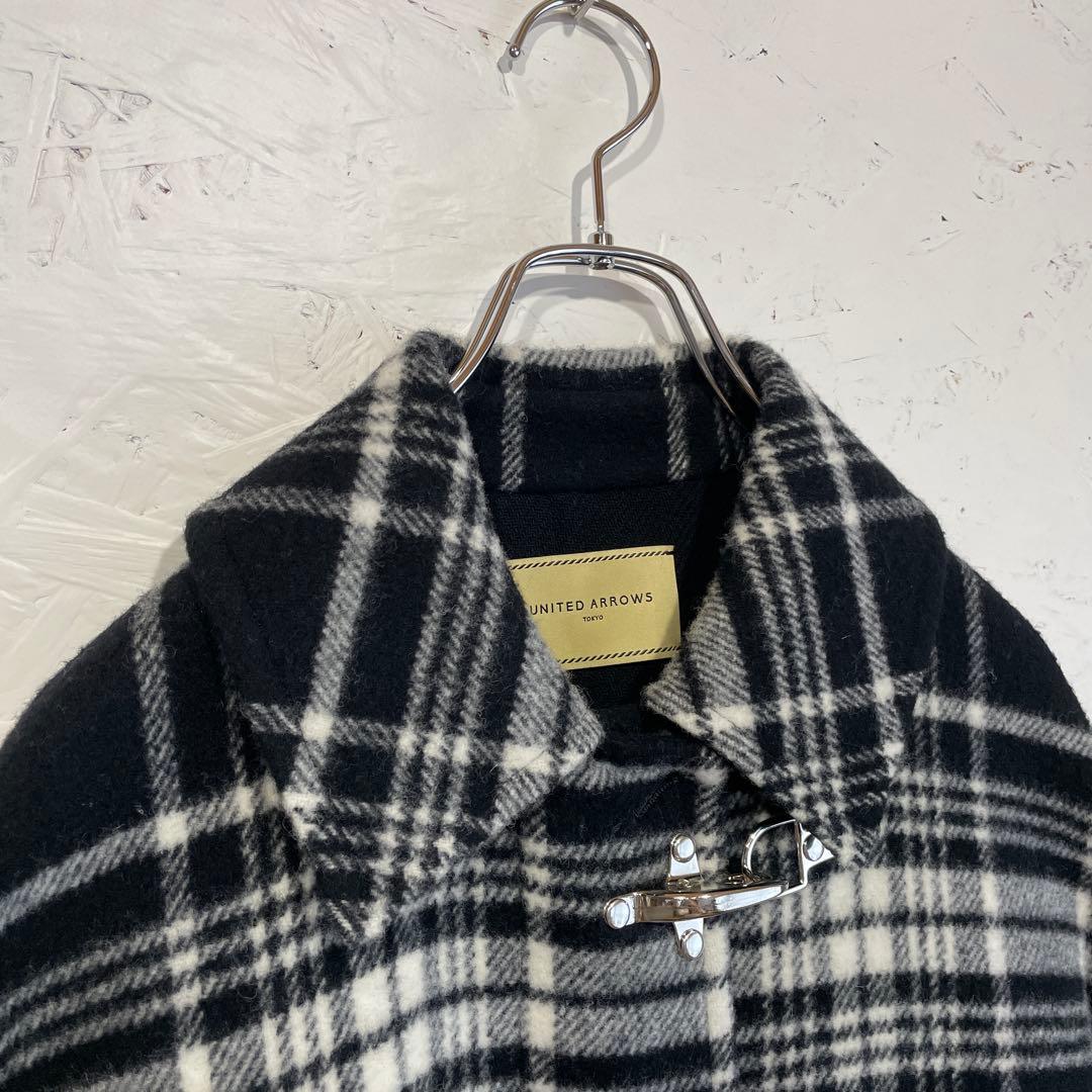 日本製【UNITED ARROWS】ウールナイロン2ポケットハーフコート　38