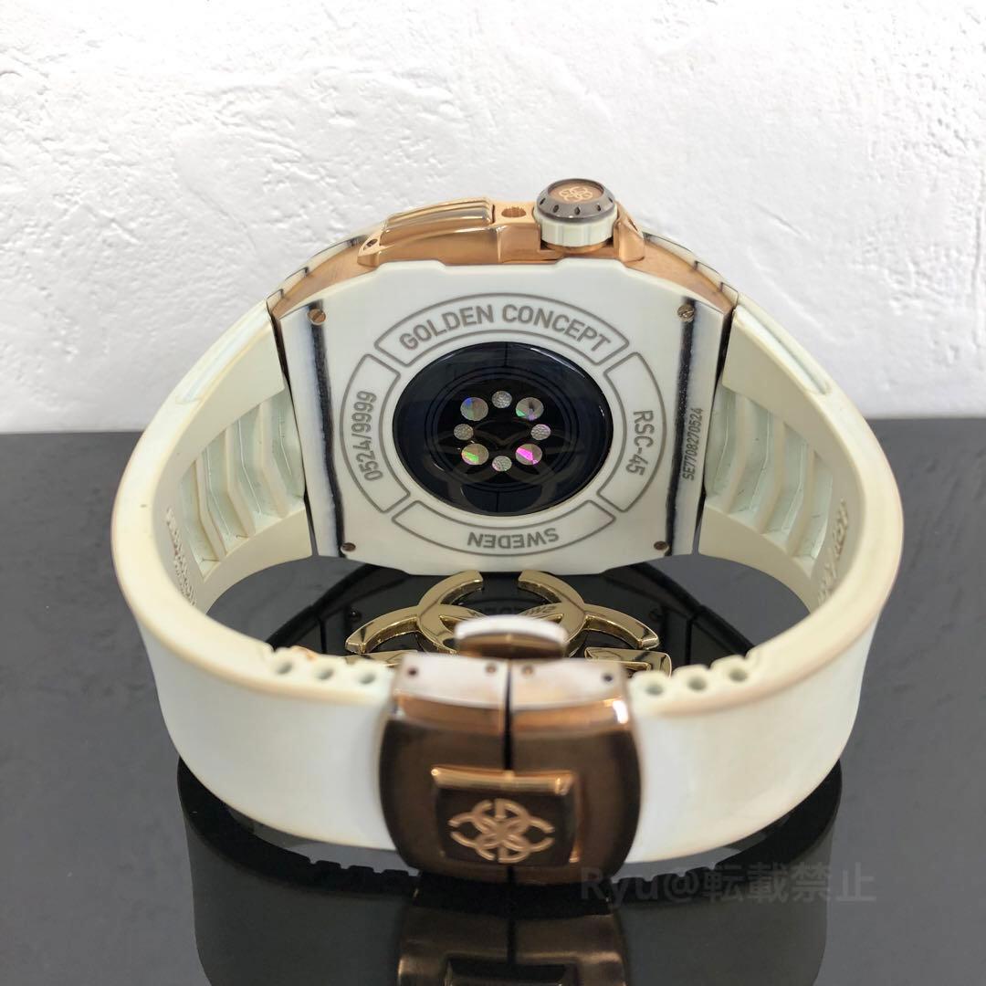 ゴールデンコンセプト アップルウォッチカバー RSC45 白 ローズゴールド