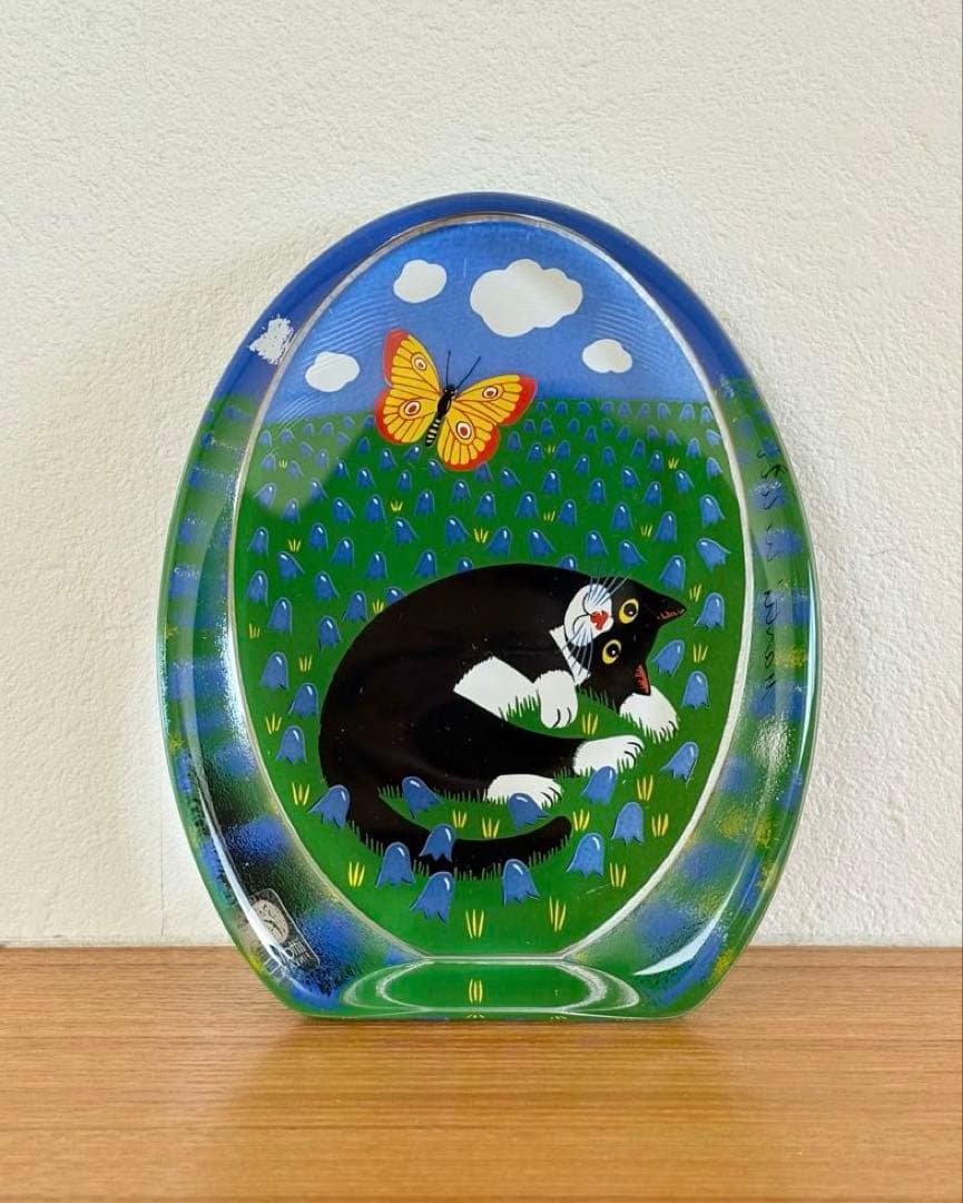  ネコのガラスカード \