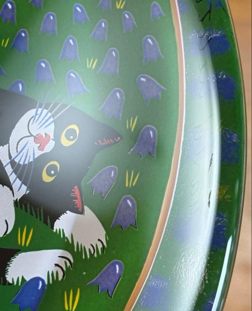  ネコのガラスカード \"Kissa ja perhonen\"