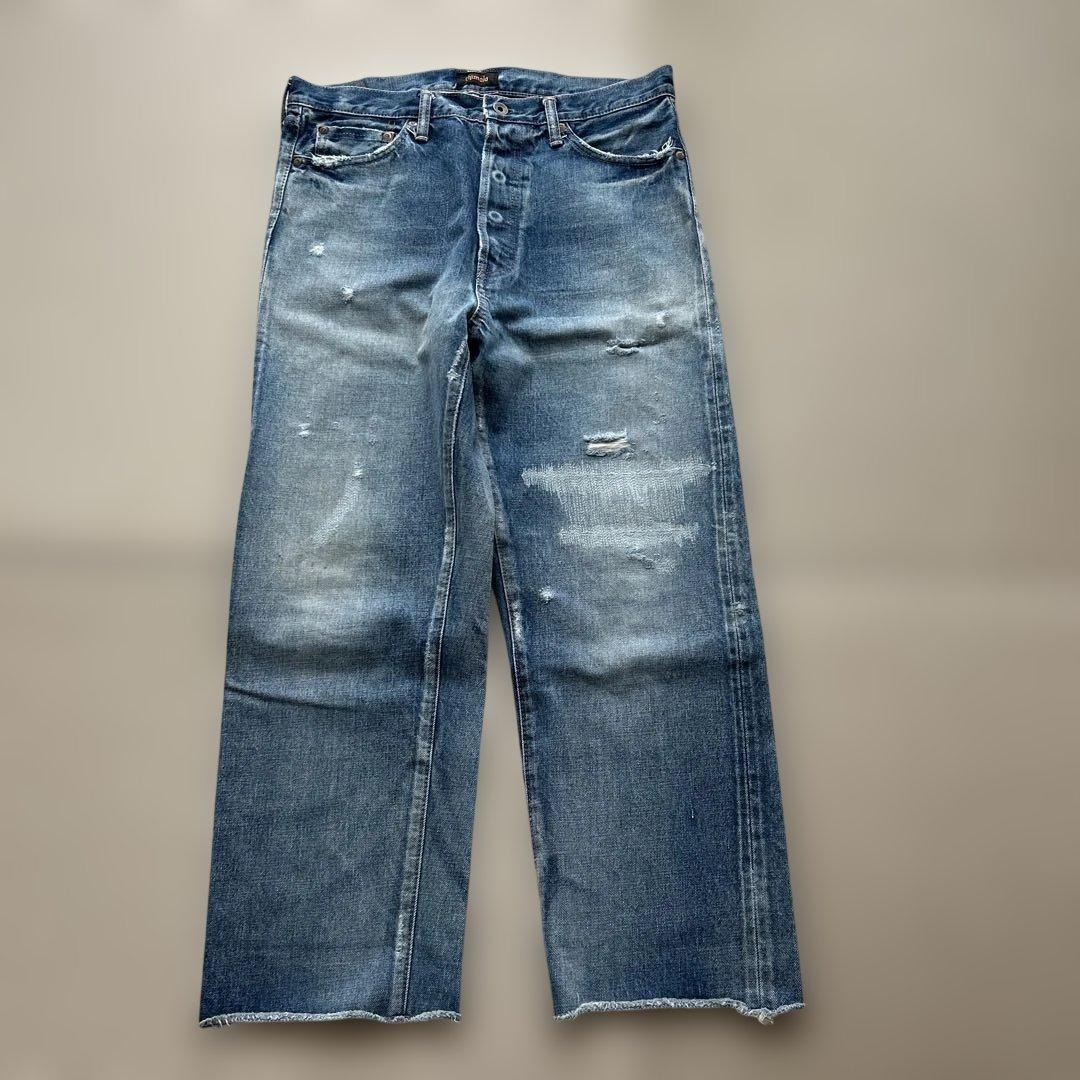chimala チマラ　ダメージ・リペア加工デニム　オーバーサイズ