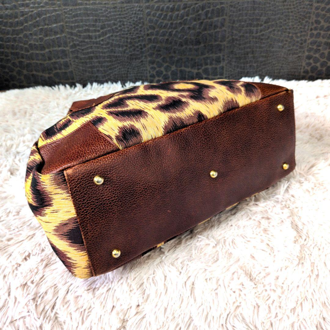 Vivienne Westwood レオパードボストンバッグ オーブ
