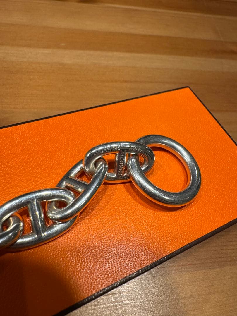 エルメス シェーヌダンクルTGM 11コマ シルバー925 ブレスレット