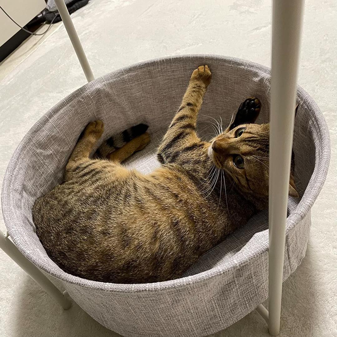 サイドテーブル 収納付き ラウンド収納付き ファブリック