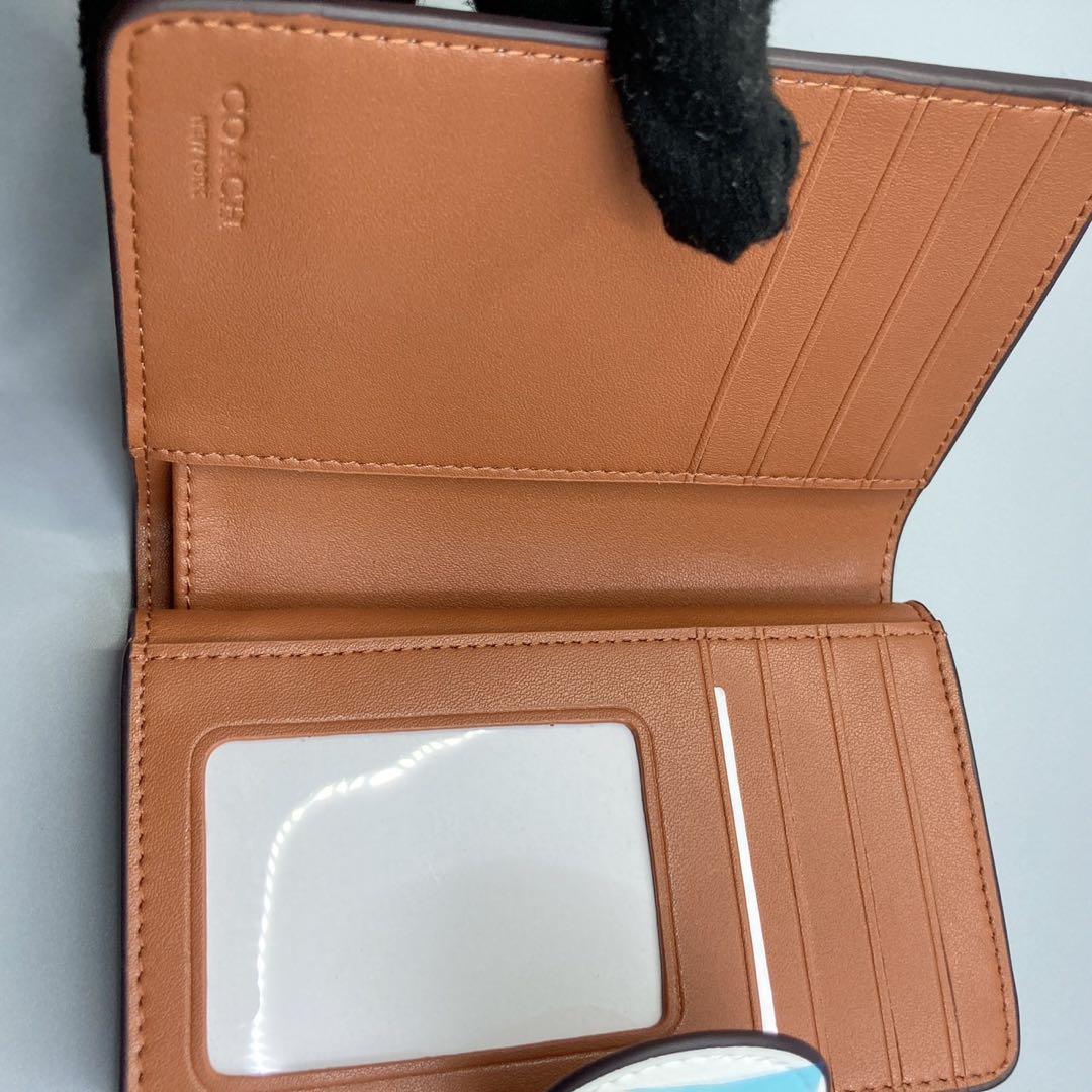 新品　未使用　COACH コーチ 2つ折り財布 ジップ　シグネチャー ハート