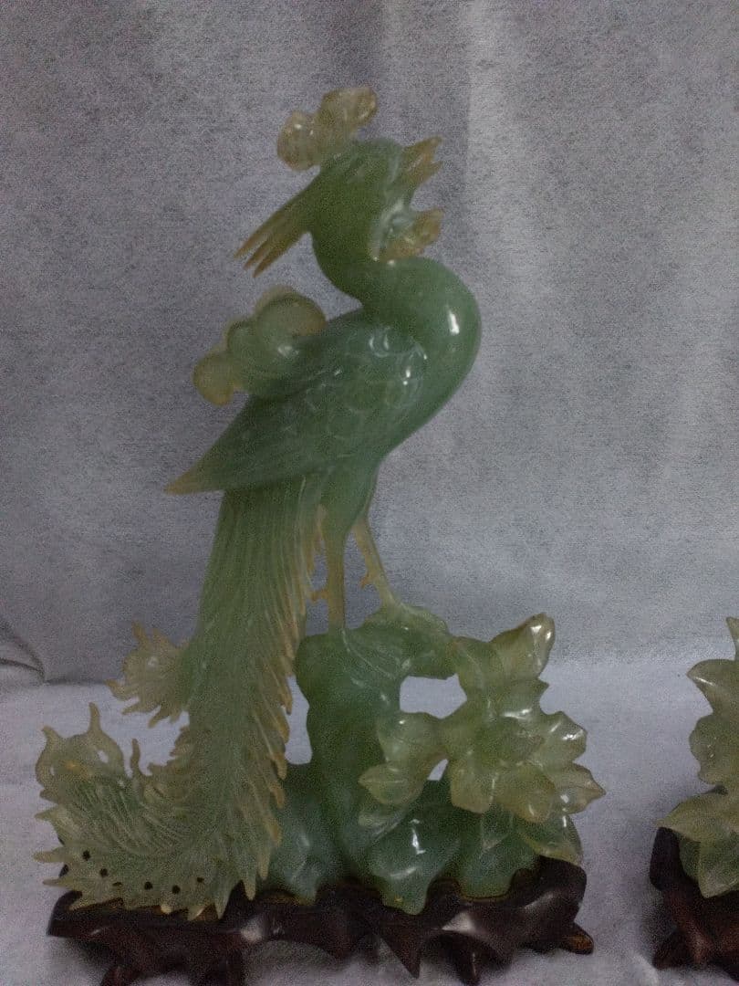 玉石彫刻　中国美術　玉細工　鳳凰
