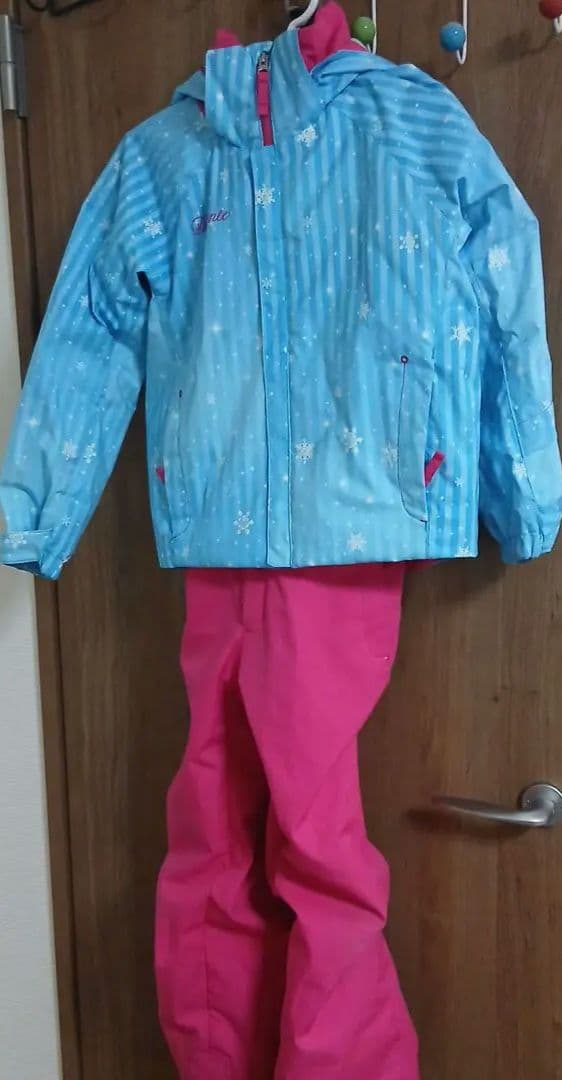Descente 子ども用スキーウェア 水色/ピンク130