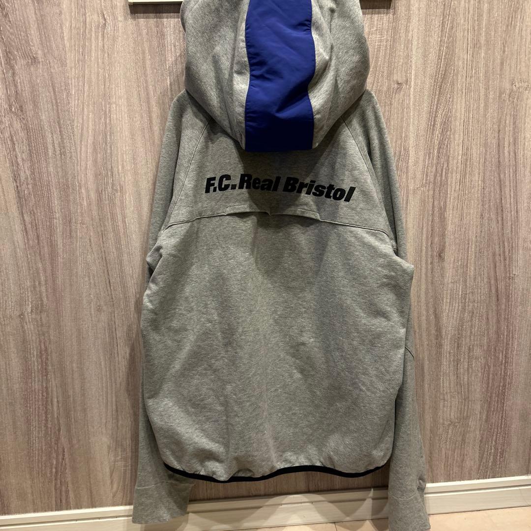 【美品】F.C. Real Bristol高級フルジップパーカー 刺繍ロゴ 古着