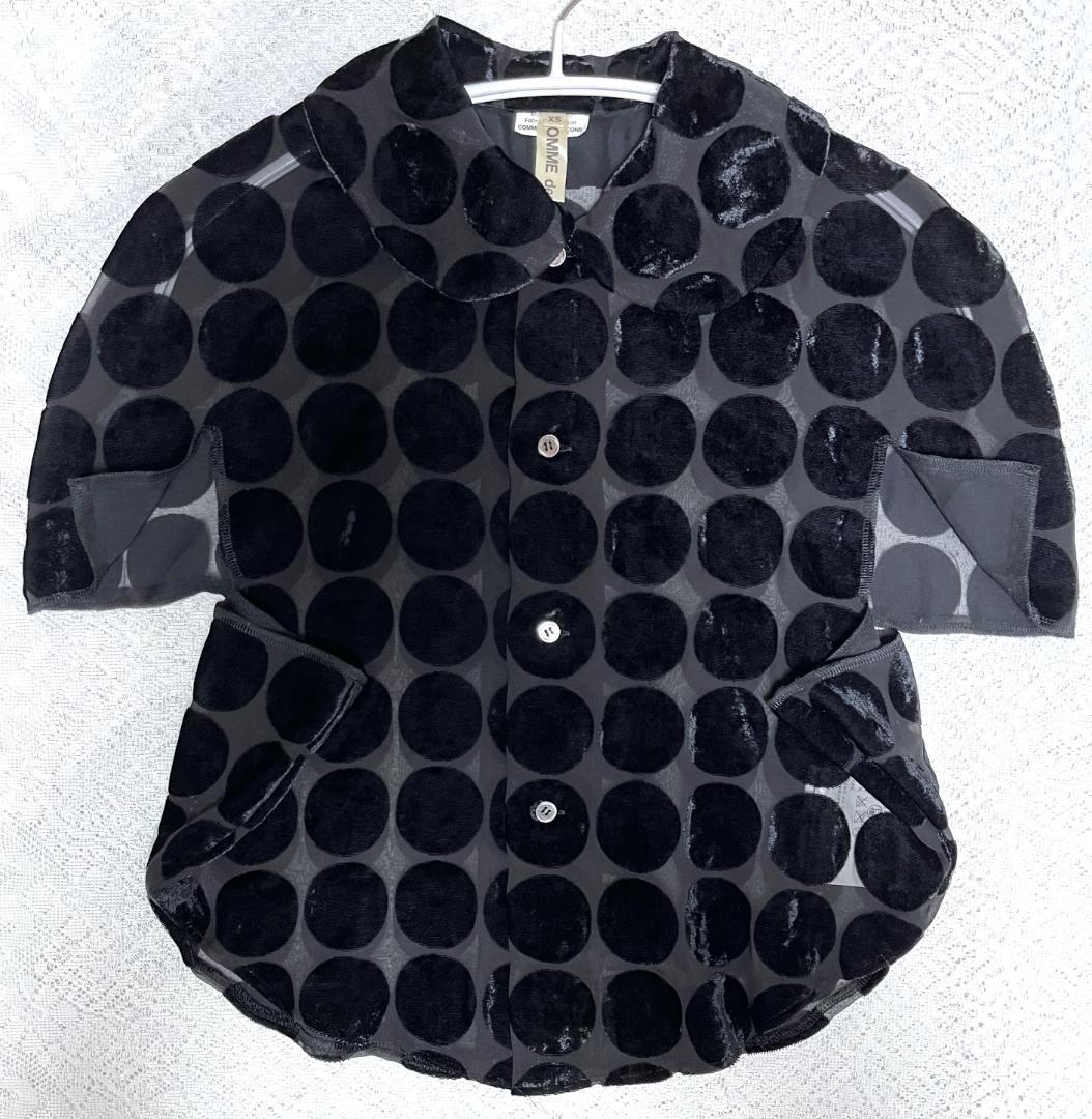 COMME des GARÇONSフロッキープリントサークルシアーブラウス