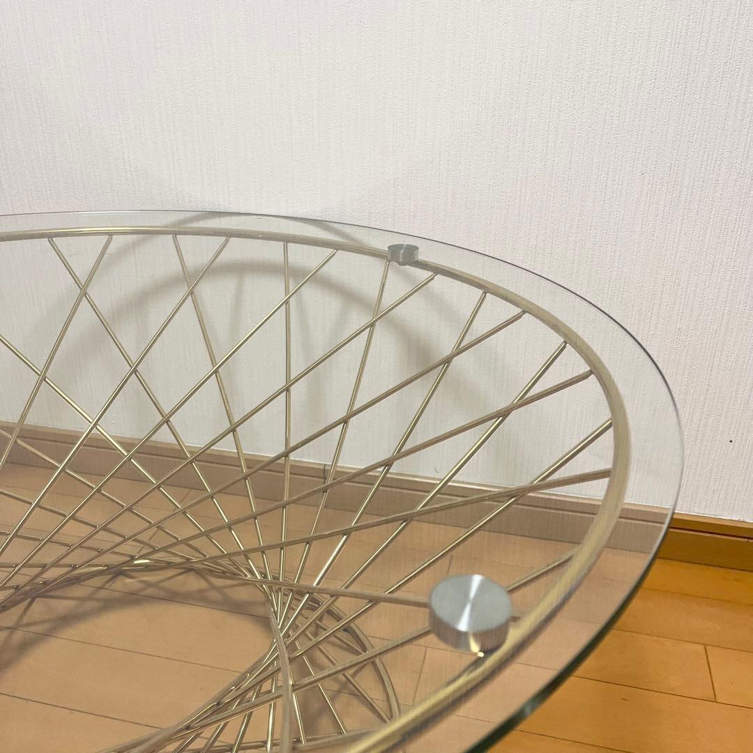 美品 Francfranc フランフラン マーリアコーヒーテーブル ゴールド