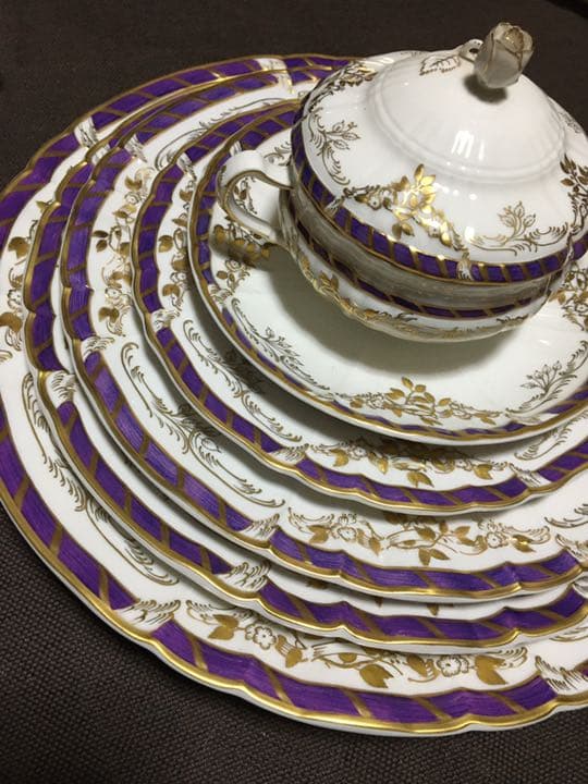 大皿2枚セット　KPM オランダの女王　アンティーク　洋館所蔵品　ミシュラン