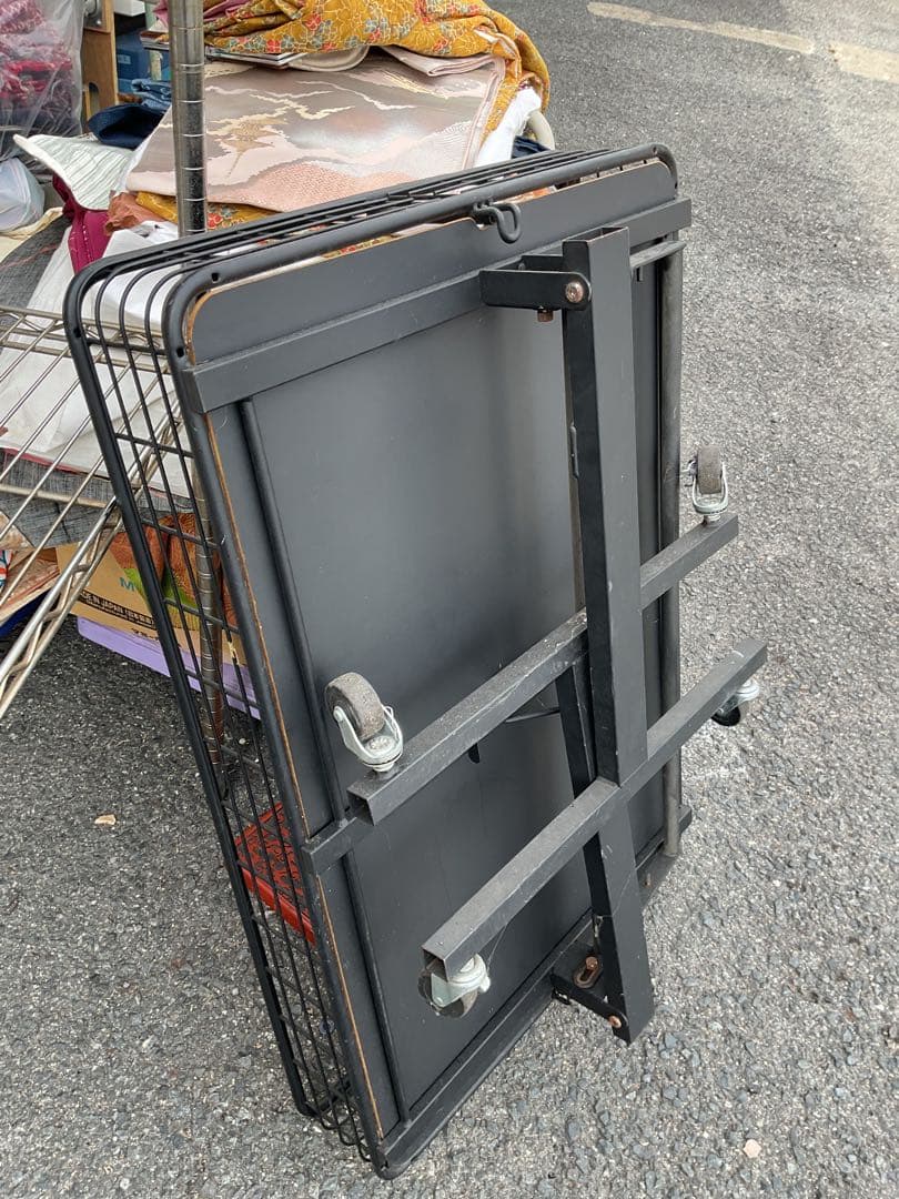 折りたたみ販売ワゴン キャスター付 業務用 什器 店舗用