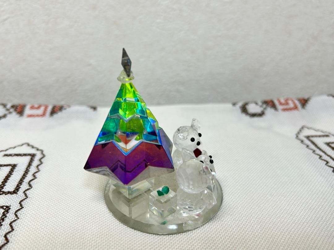 SWAROVSKI　スワロフスキー　クリスマス　ベア　置物　親子　くま