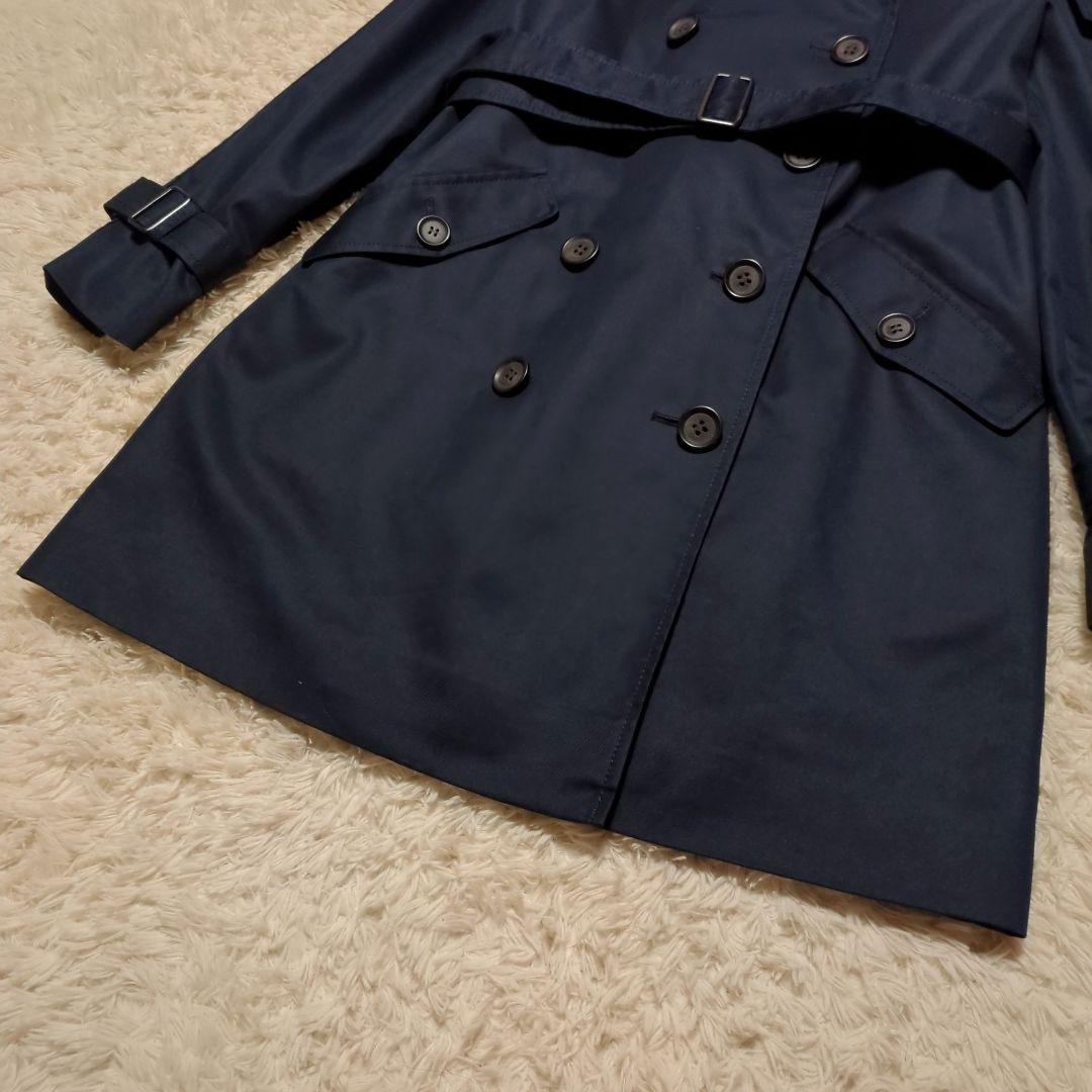 美品！COACH　ロングトレンチコート　ダブル　ネイビー　サイズS　ベルト付き