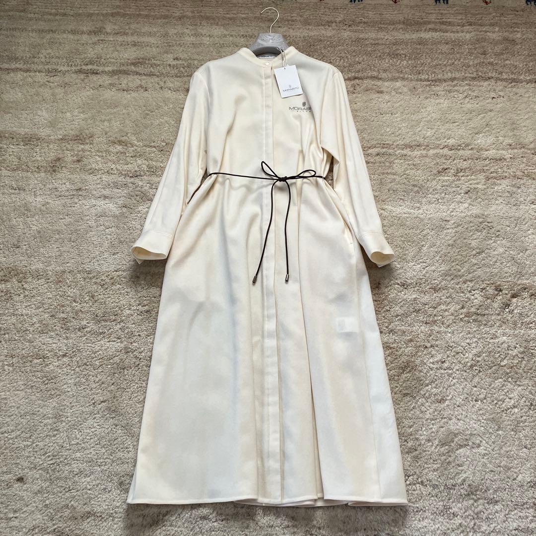 最終【MORABITO BLANC】サキソニーワンピースドレス97900円新品