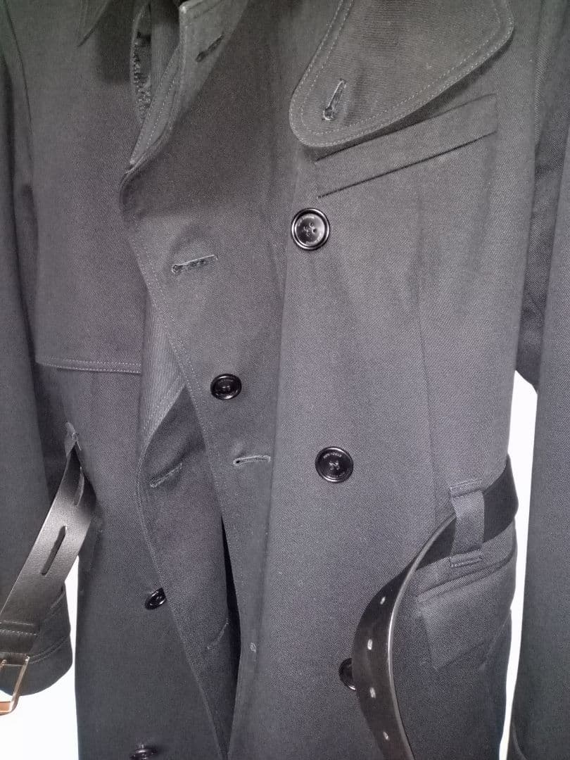 18AW DIOR HOMME atelie レザーベルトトレンチコート 48