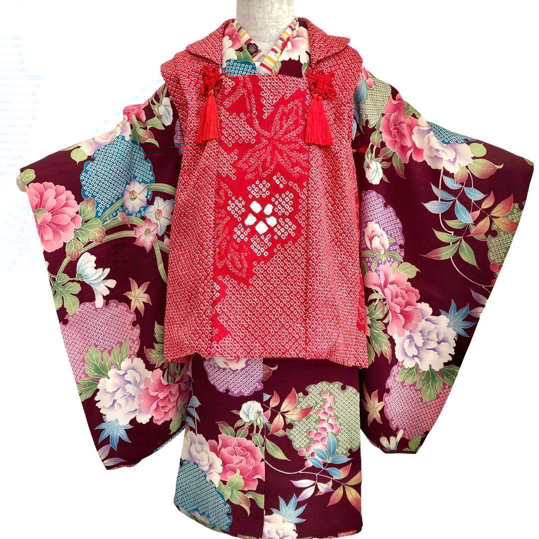 アンティーク　女の子　3歳　子供着物　七五三　NO6