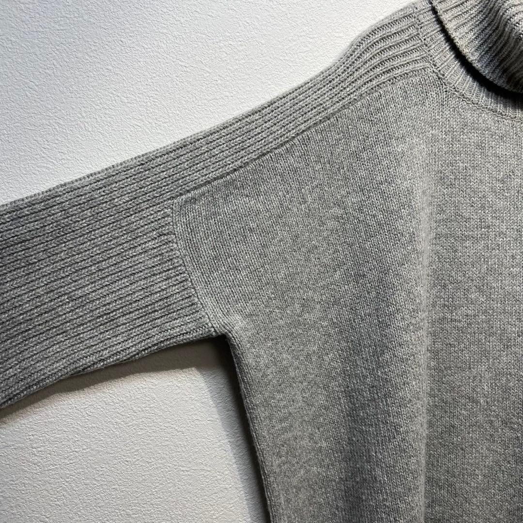 希少 MM6 上質 ウール カシミヤ タートルネック リブ ロングニット S