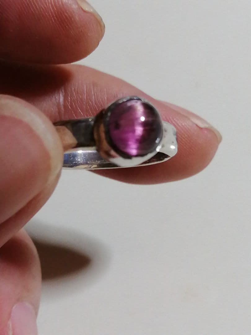 トルマリンキャッツアイのシルバーリング