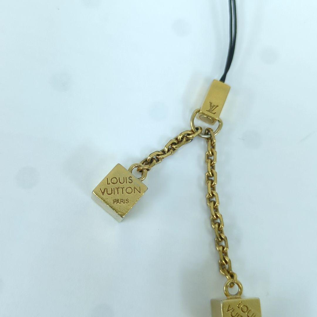 ルイヴィトン アクセソワール テレフォンヌ キューブ ストラップ ゴールド