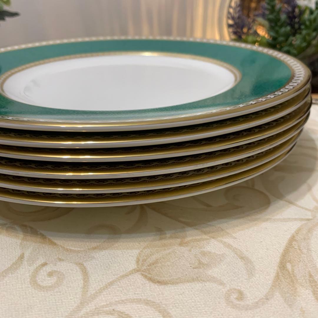 未使用　ウェッジウッド ユーランダー　パウダーグリーン　ディナープレート