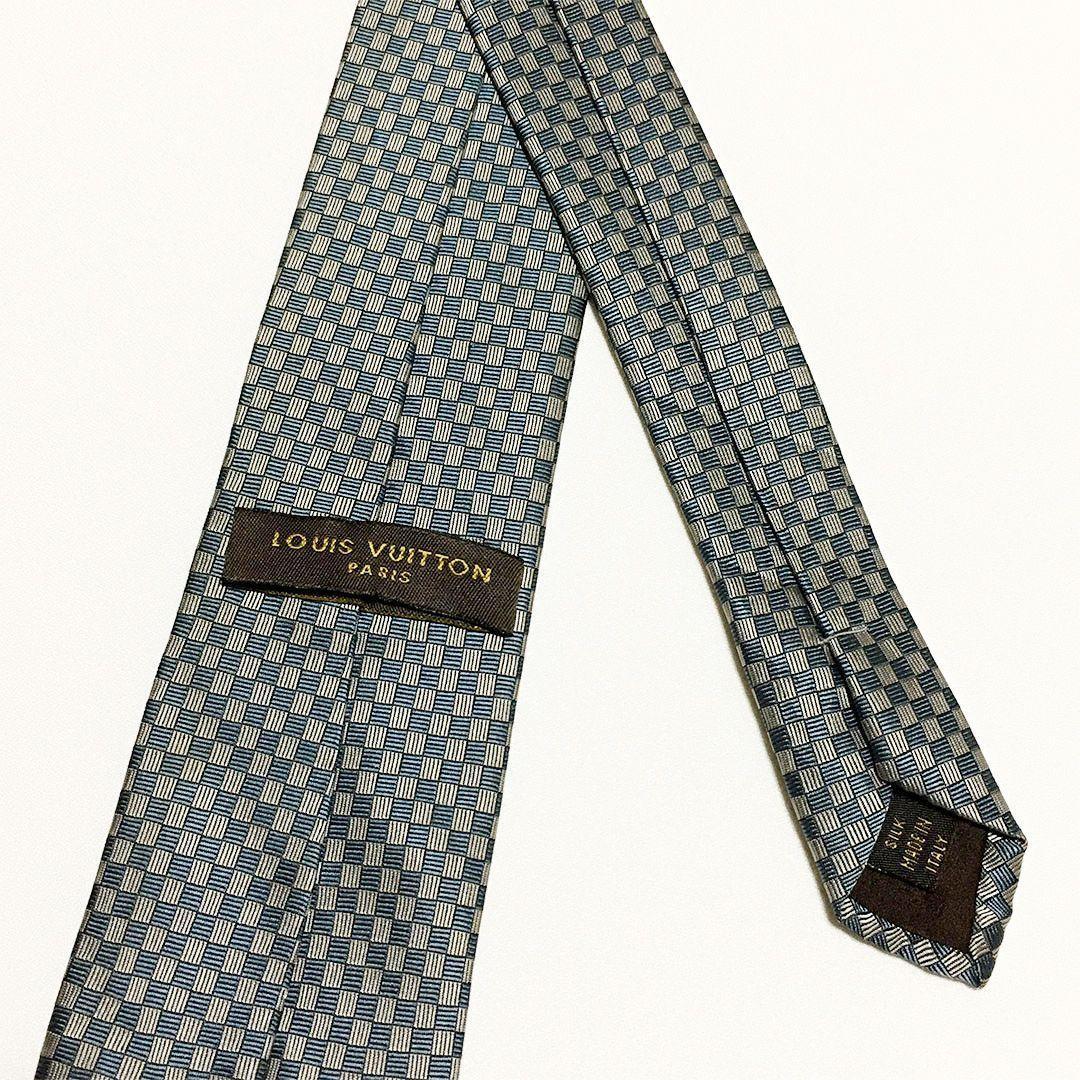 未使用級 ルイヴィトン Louis Vuitton ネクタイ マイクロダミエ