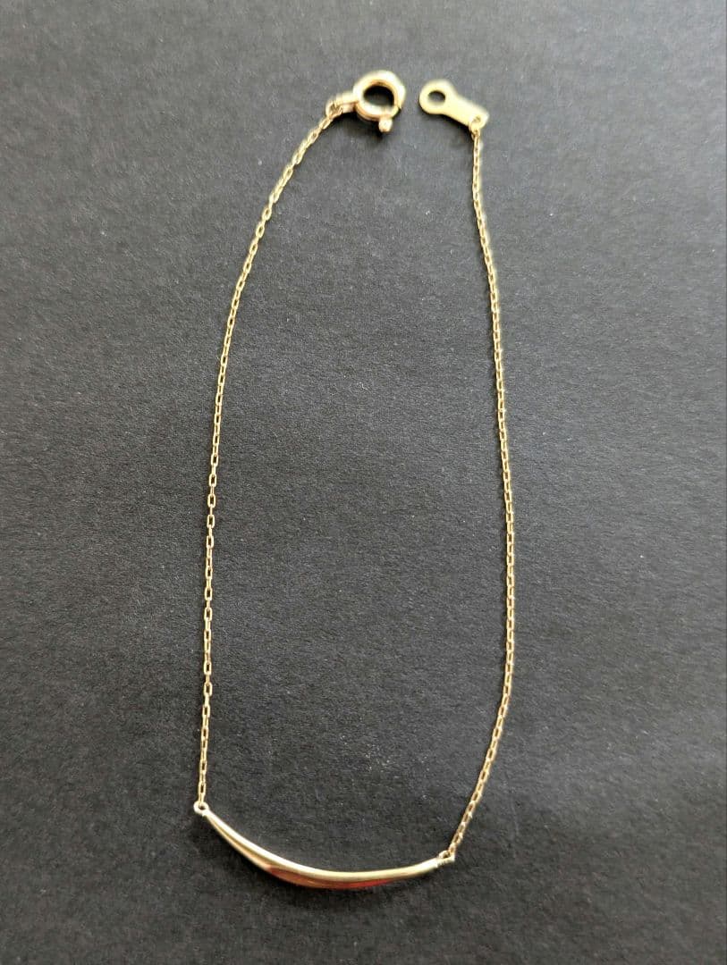 K10ゴールド カーブデザインブレスレット