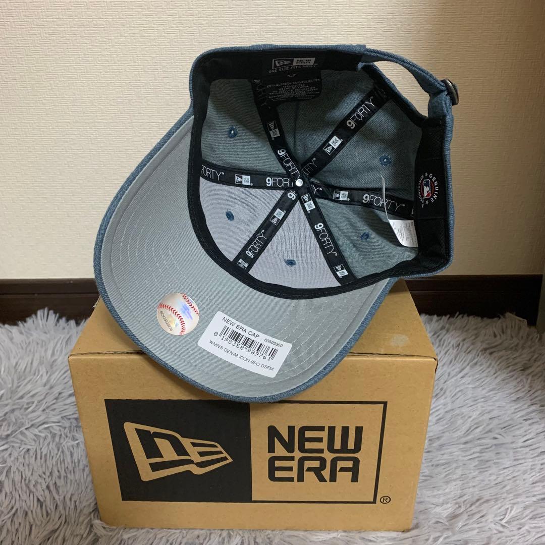 ニューエラ キャップ 帽子 LA ドジャース ハート ラインストーン デニム