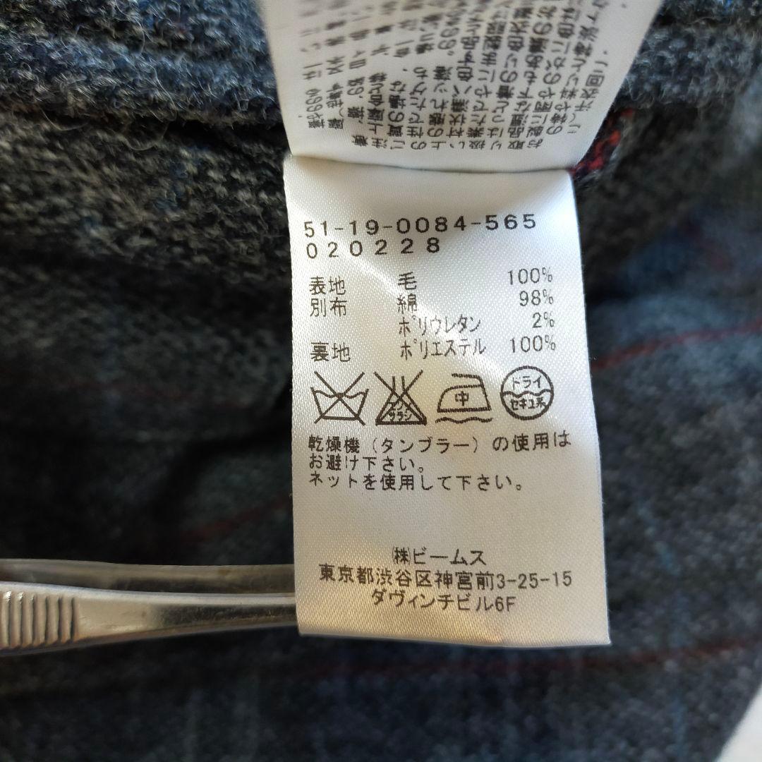 美品　BEAMS×HARRIS TWEED　チェスターコート　Мサイズ