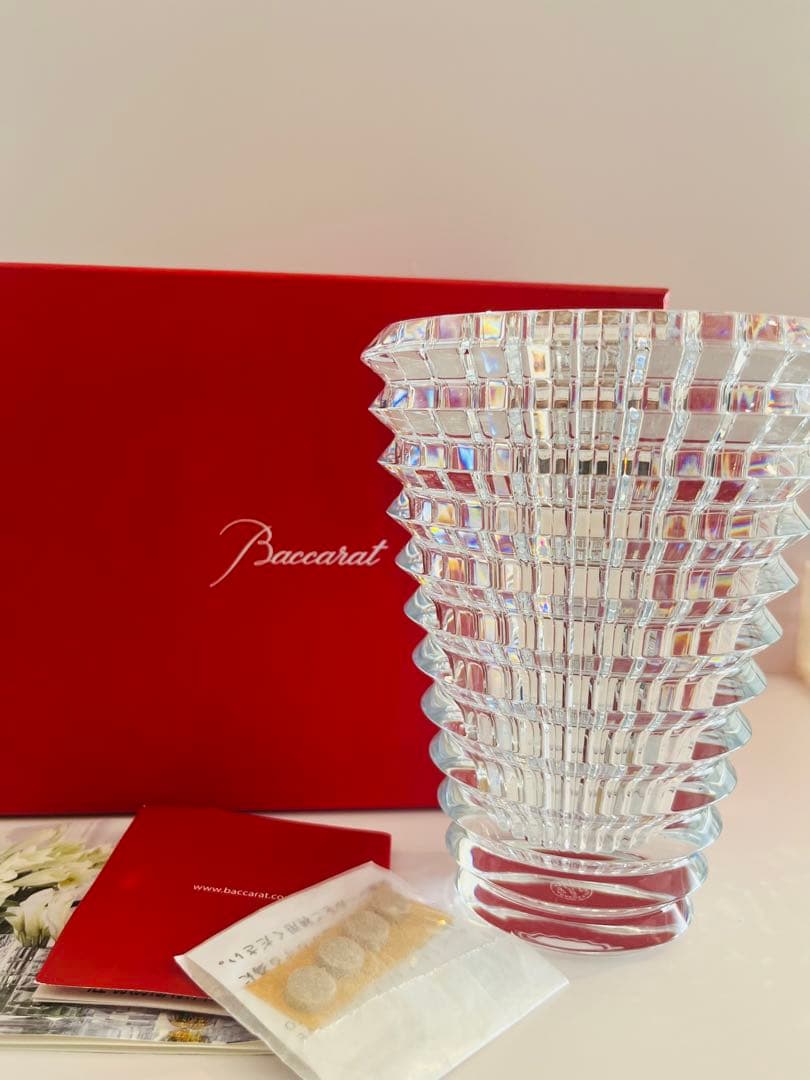 Baccarat クリスタル花瓶 直径約10cm