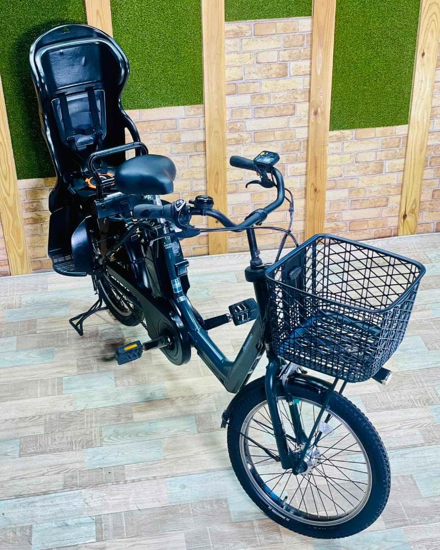 超人気 グリーン 王様 ギュットアニーズ子供乗せ電動アシスト自転車 H3207