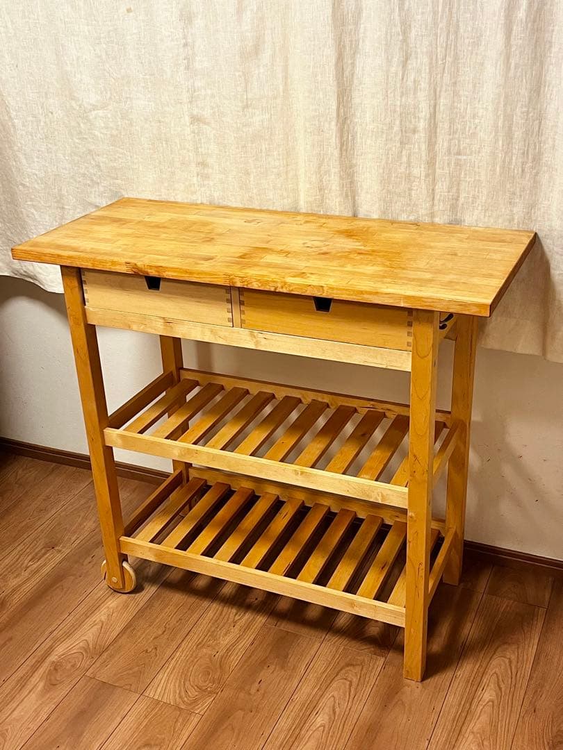 IKEA イケア フォルホイア　キッチンワゴン 木製