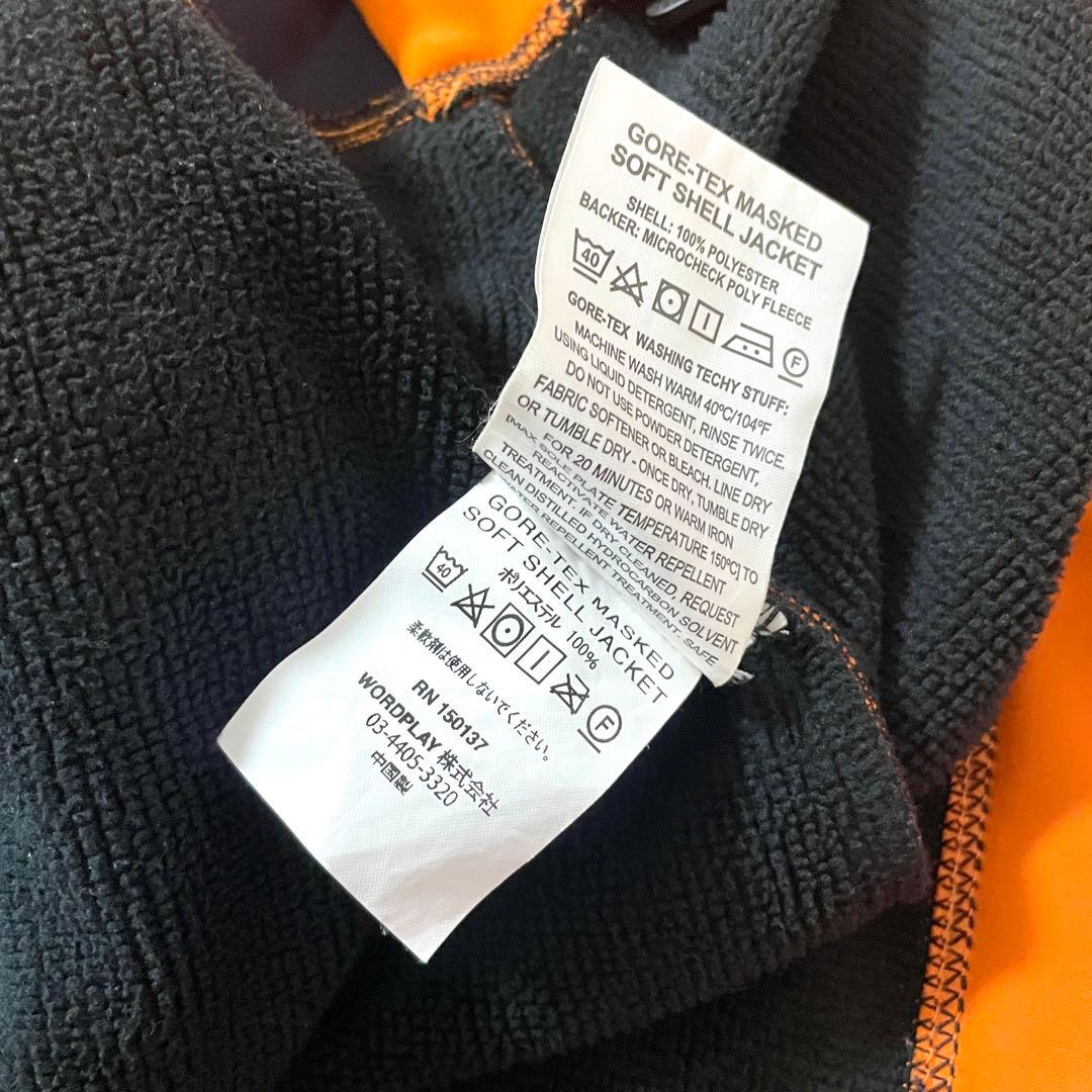 美品PALACE ゴアテックス　マスクド　ソフトシェル　ジャケット　オレンジ　L
