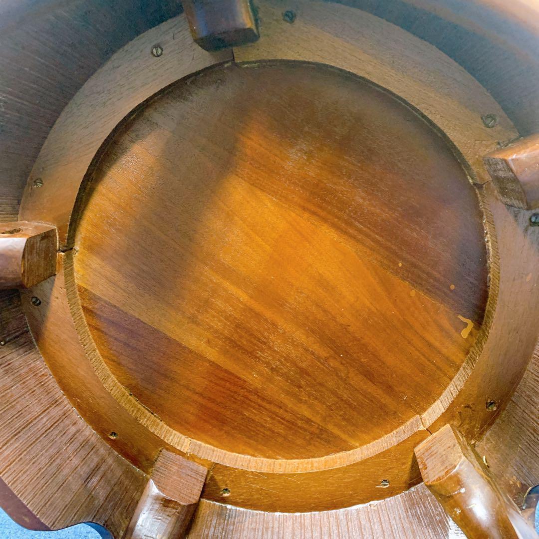 【稀少品】唐木家具 彫刻ダイニング 猫脚アームチェア 李朝家具 花梨①