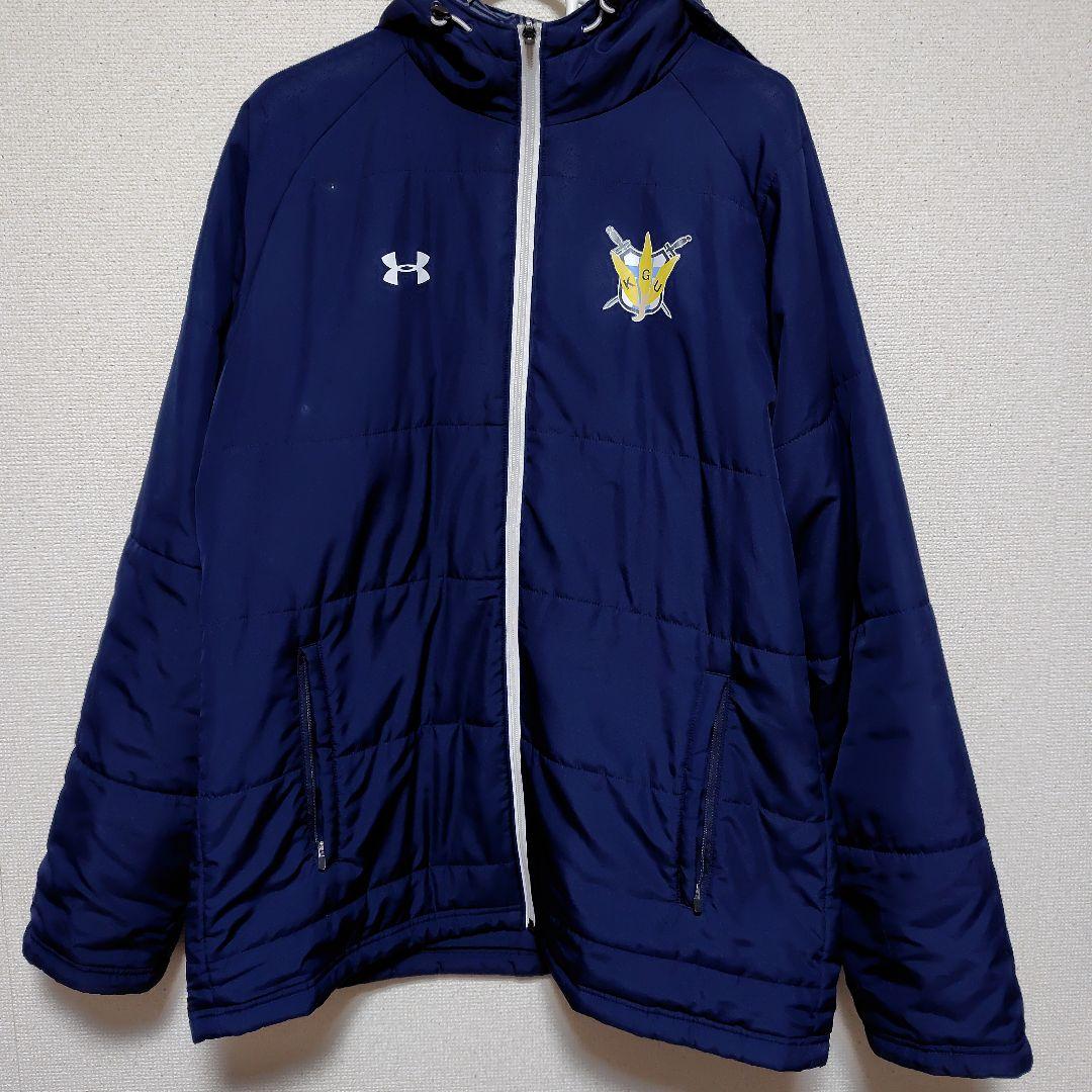 非売品 アンダーアーマー ダウンジャケットXL 関東学院大学　ラグビー 紺