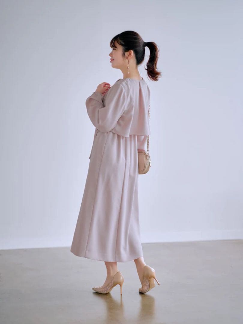 cahoさんコラボソフトドビーアシメラッフルワンピース regular