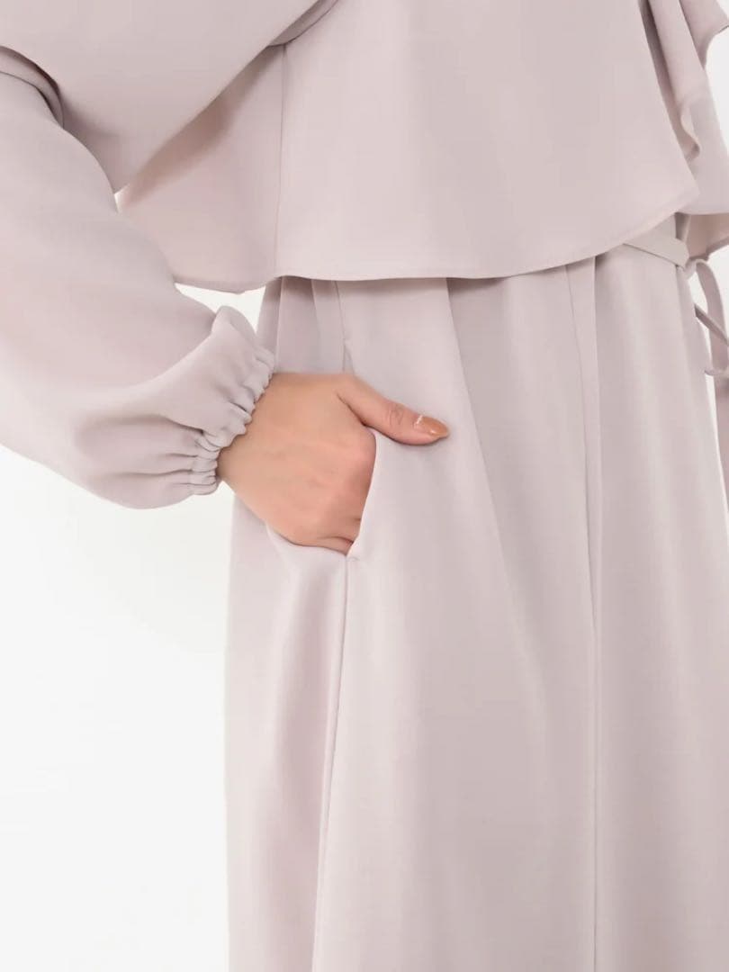 cahoさんコラボソフトドビーアシメラッフルワンピース regular