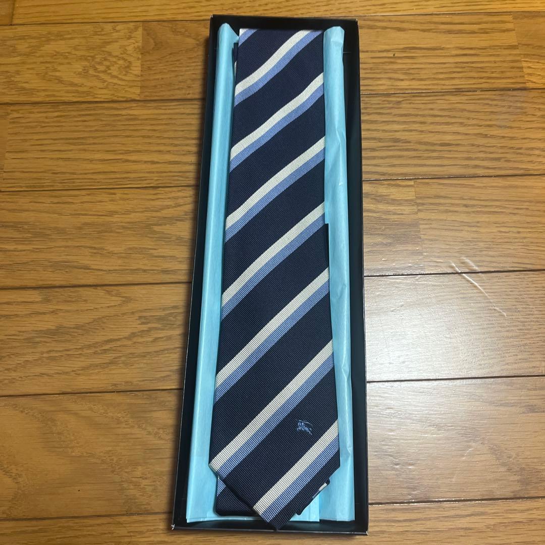 シルク100% BURBERRY BLACK LABEL ネクタイ ストライプ