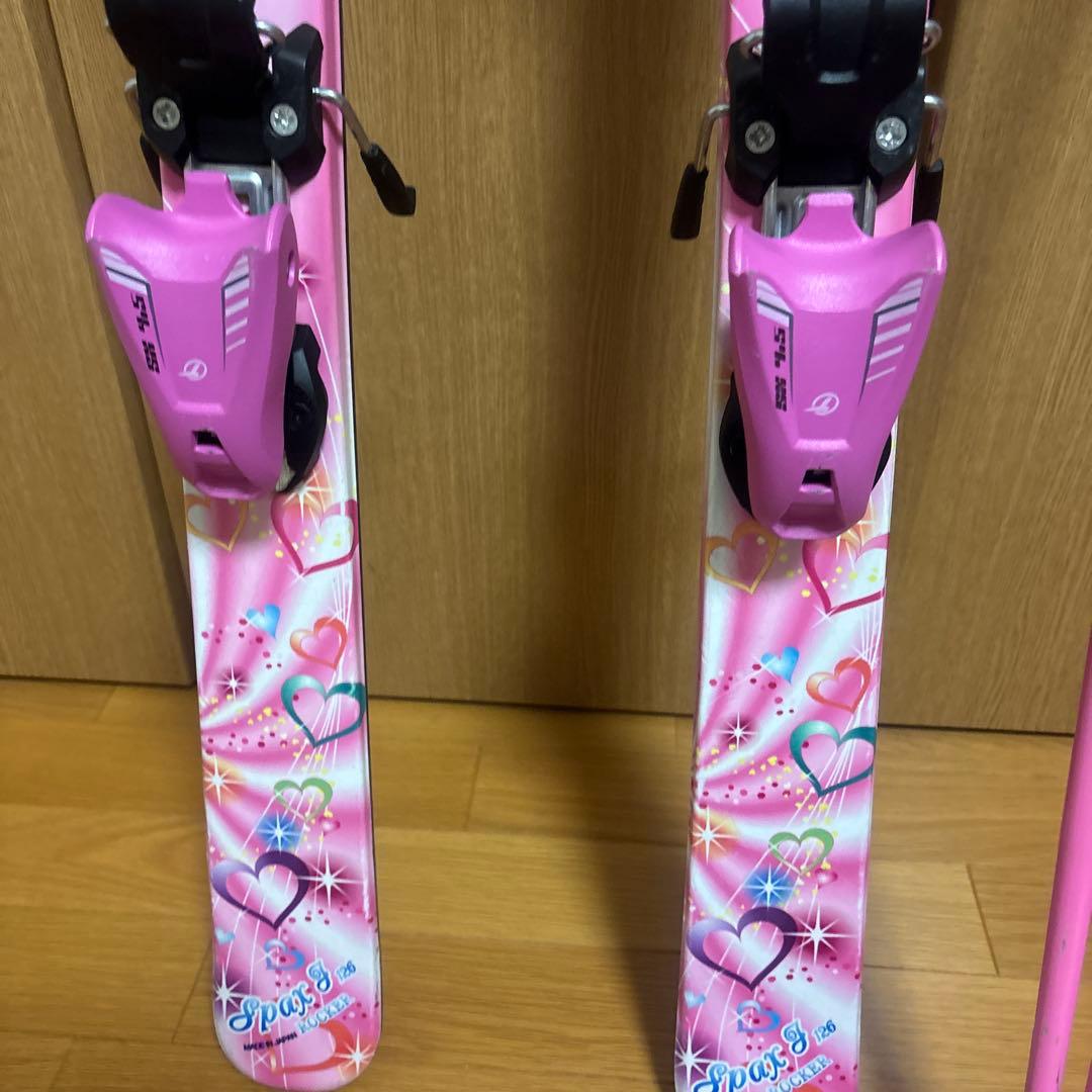 KAZAMA ROCKER 126cm ピンクスキーセット