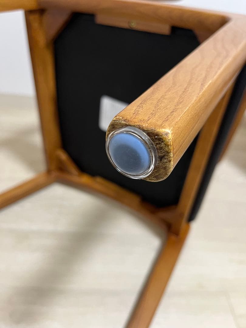 タンスのゲン ダイニングチェア 2脚セット 北欧 肘付き PVC座面 手渡し