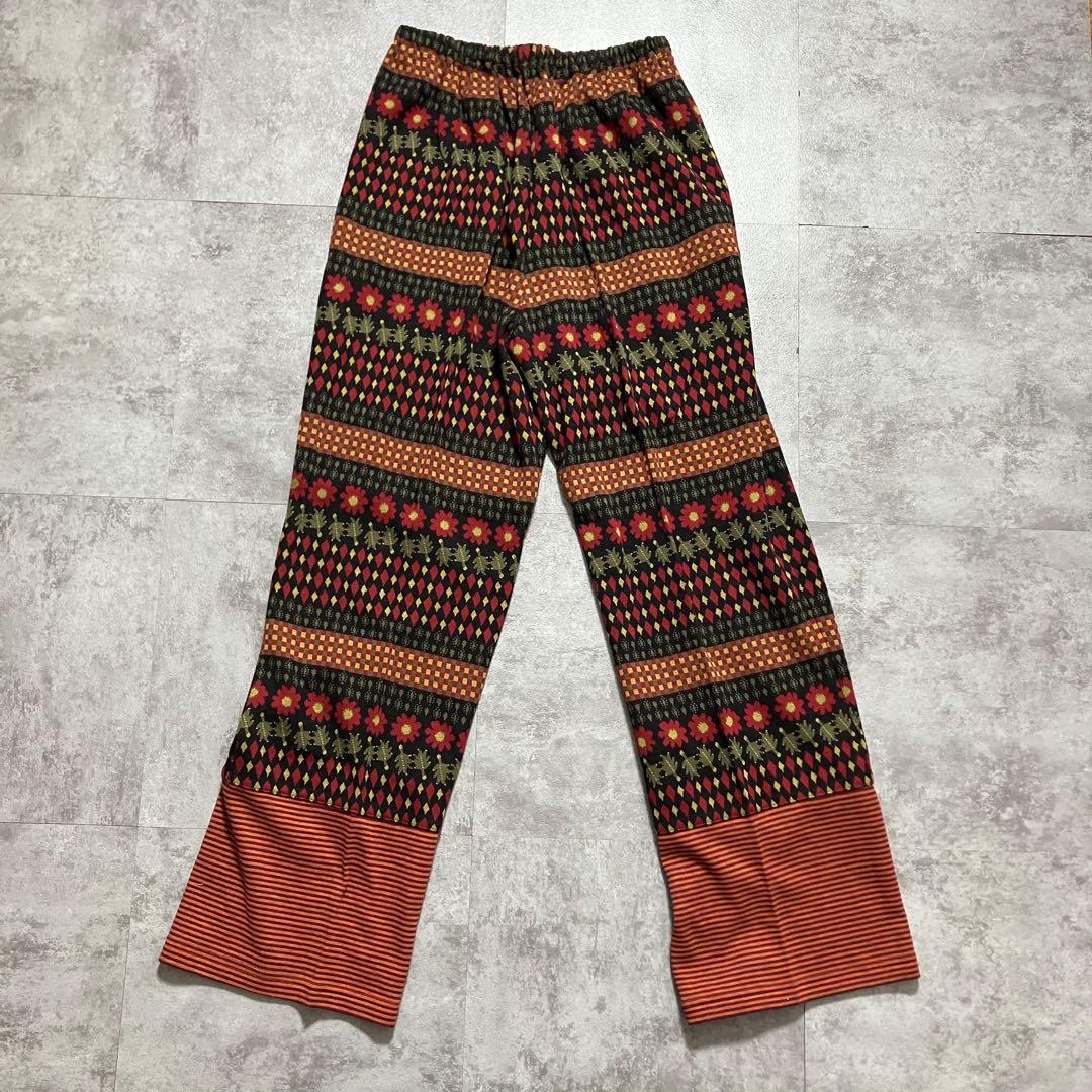 新品　ワコール あつこまたの パジャマ 猫パッチワーク 前ボタン M