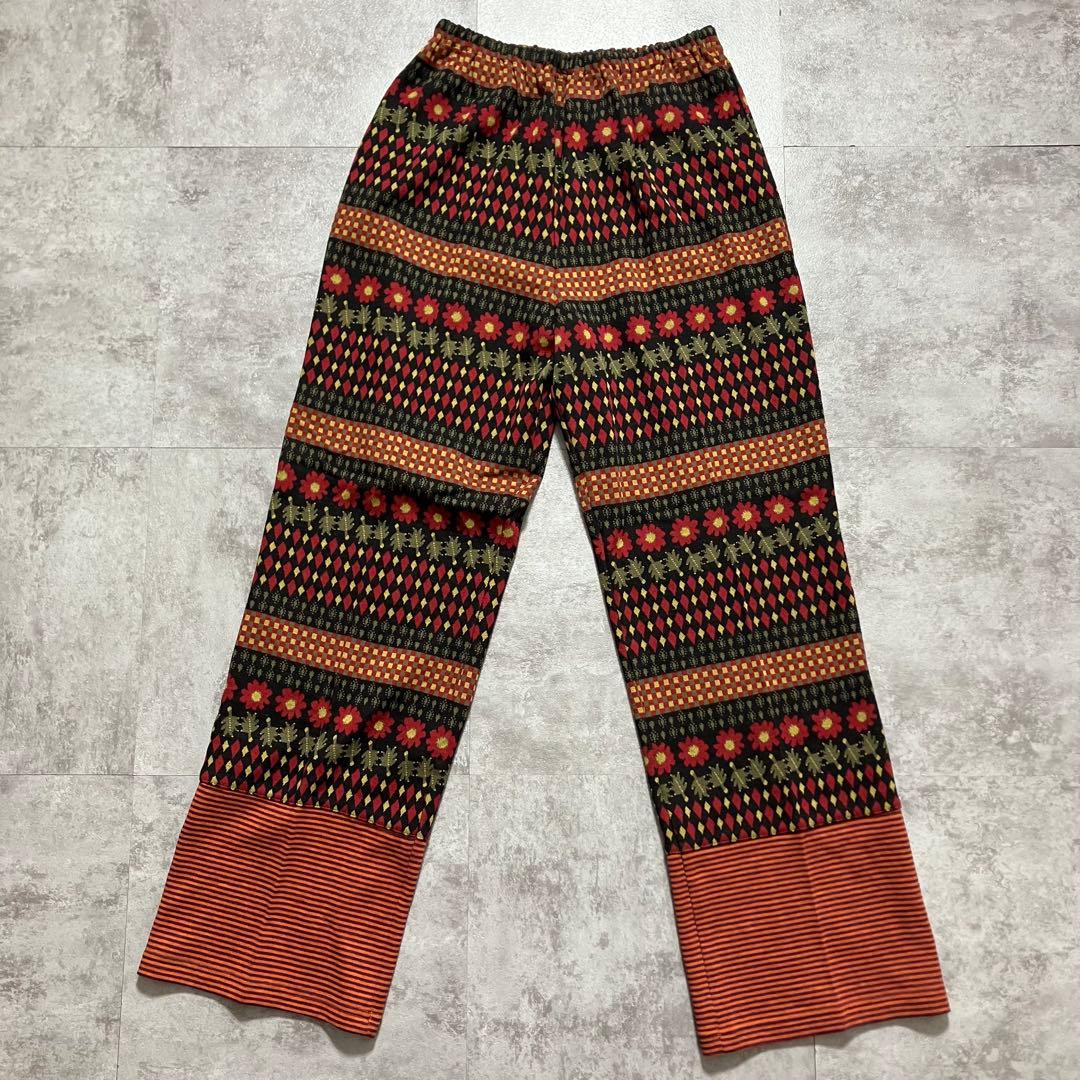 新品　ワコール あつこまたの パジャマ 猫パッチワーク 前ボタン M