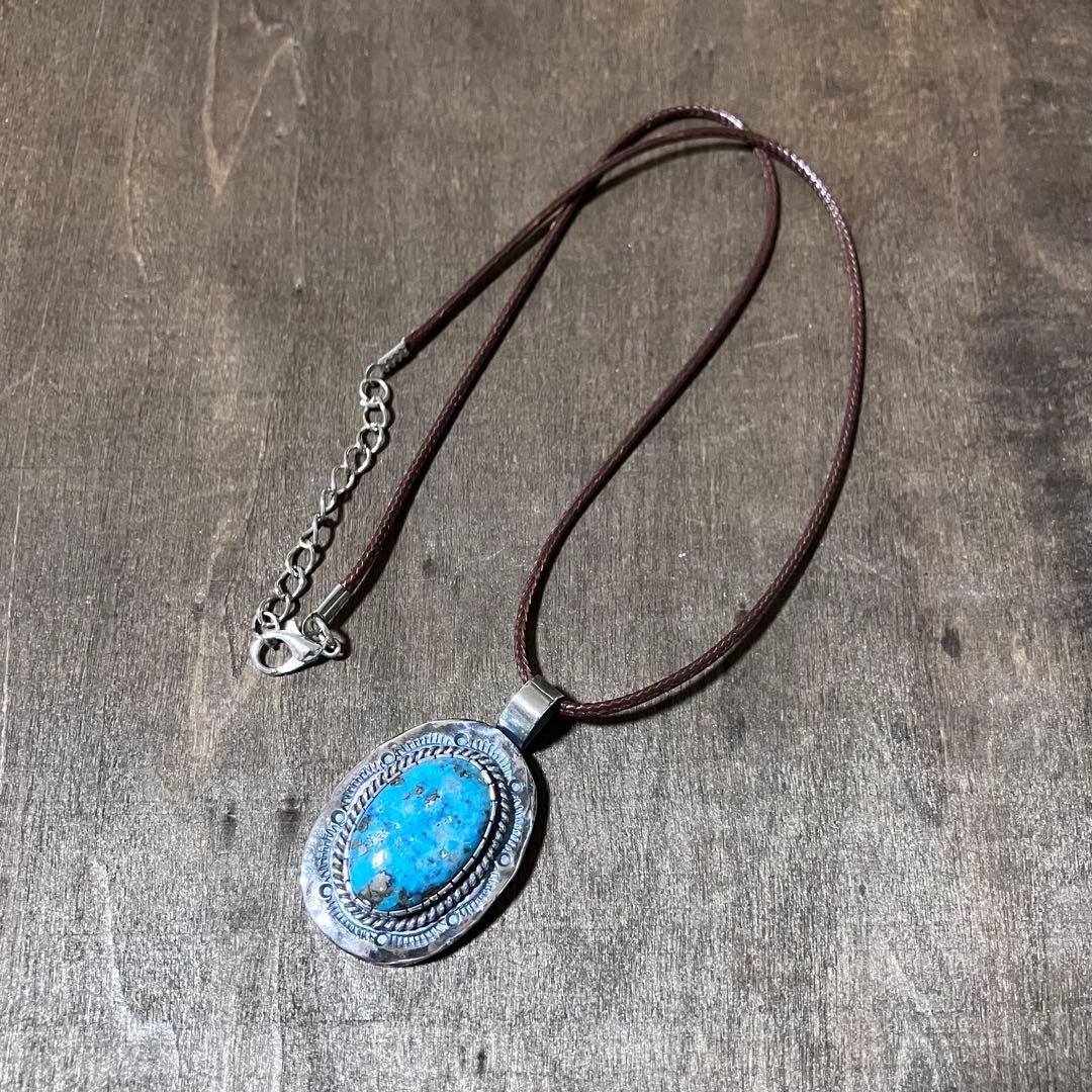 うゆ様　お問い合わせページ　ターコイズ×タタキ　ネックレス