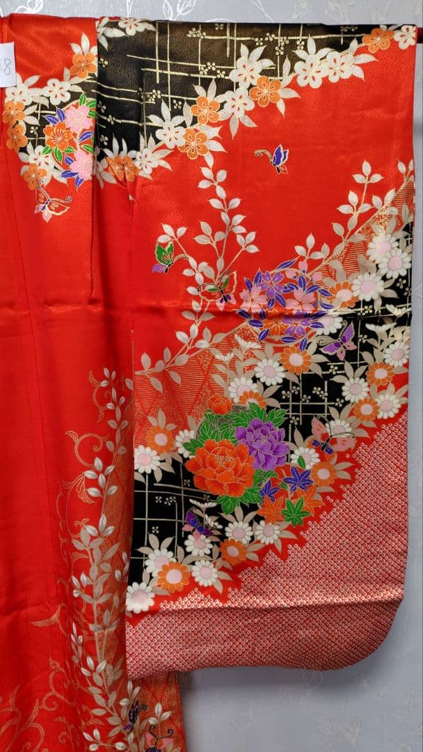RK548子供着物7歳前後用着丈132センチ裄丈52センチ正絹綺麗美品