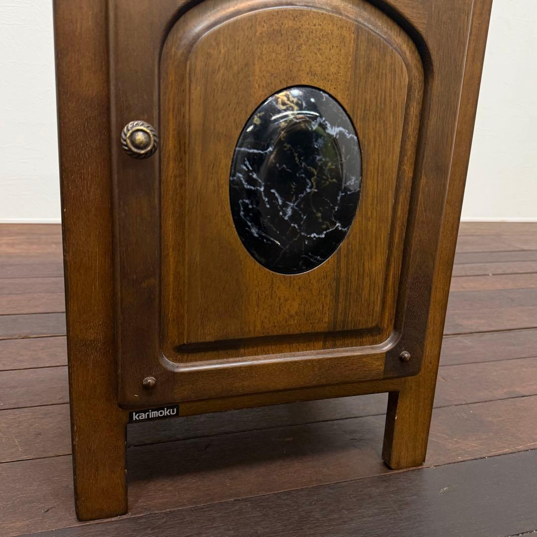 H110K68 カリモク karimoku 大理石トップ 電話台 クラシック