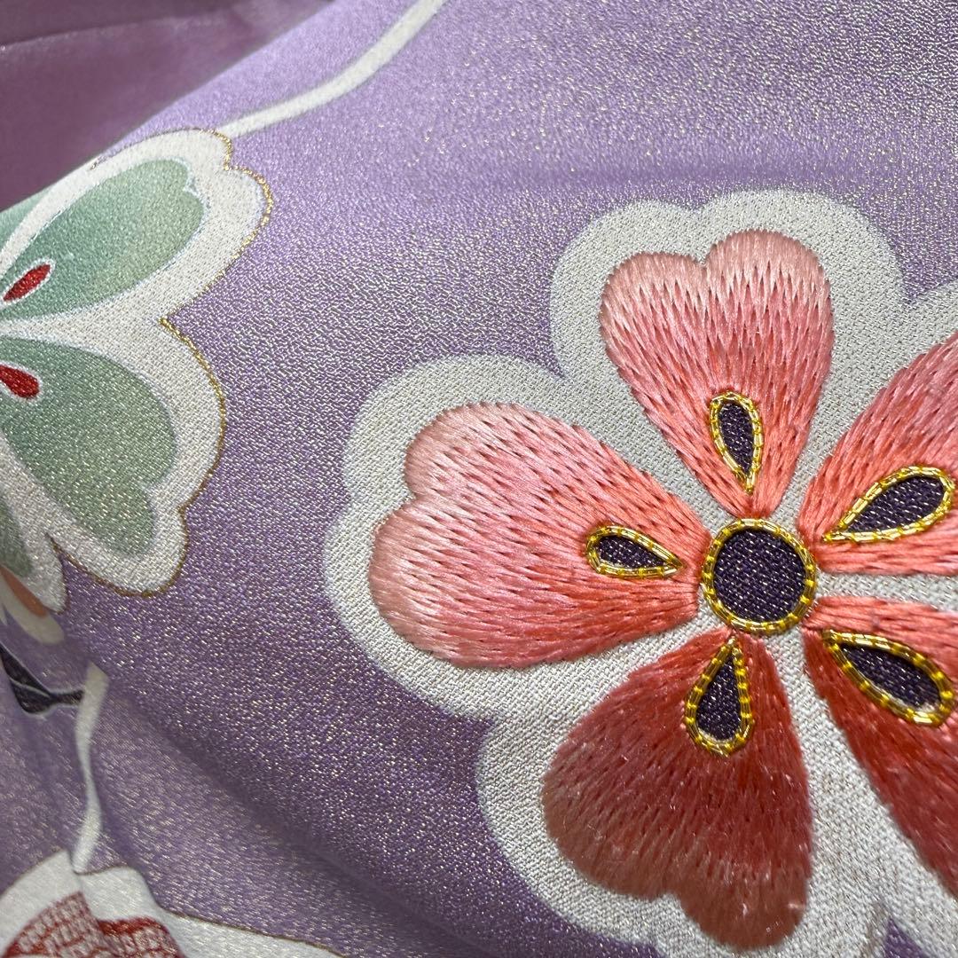 未使用品　作家物　落款　振袖フルセット　しつけ付き　金通し　桜　154〜164